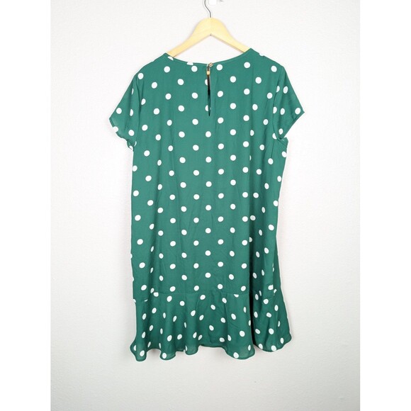 Ann Taylor Green Polka Dot Dress 2XL - Picture 2 of 7